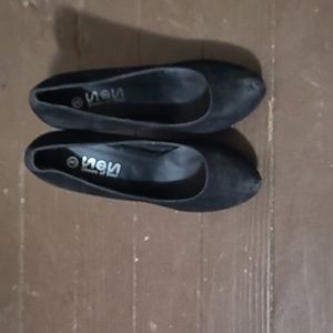 Ladies Black Velvet High Heels,  Size 8